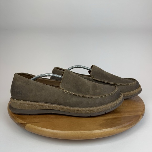 New NWOB Mens‎ Born Baylor Taupe Brown Distressed Suede Casual Loafers Size 12 M
